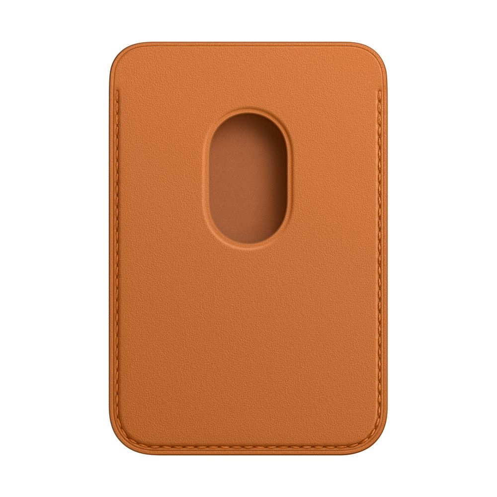 Кожаный чехол-бумажник MagSafe для iPhone. Цвет: "Золотистая охра"