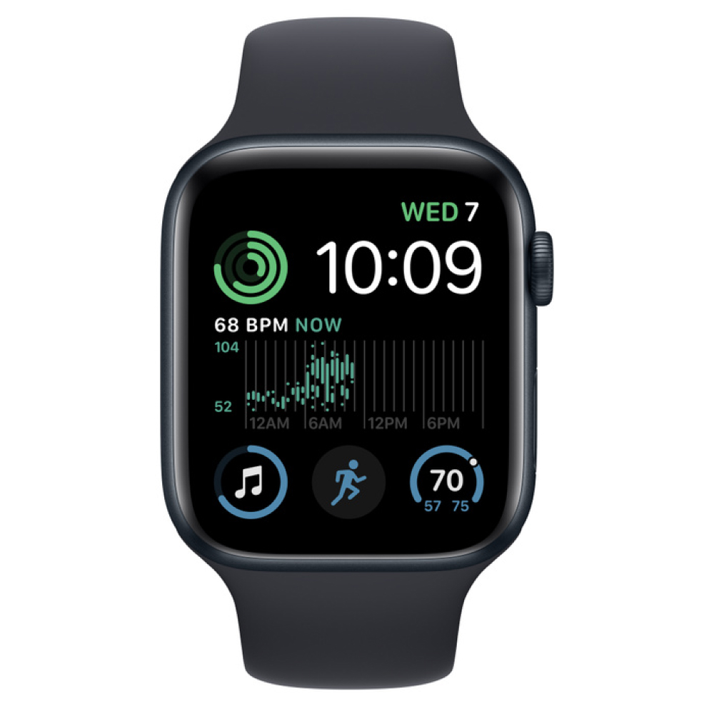Apple Watch SE, 44мм, корпус из алюминия цвета "Тёмная ночь"