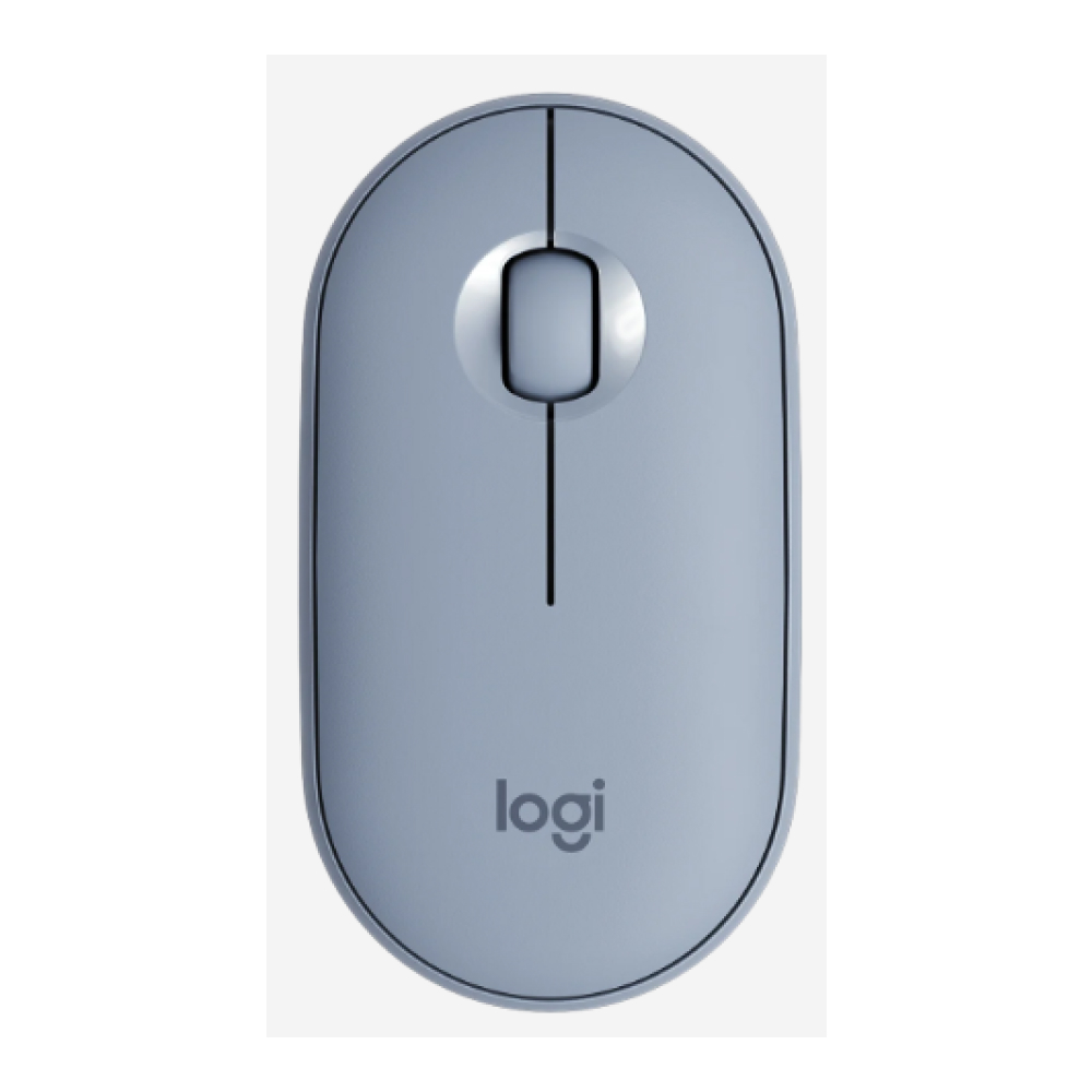 Беспроводная компьютерная мышь Logitech Pebble M350 Цвет: сине-серый