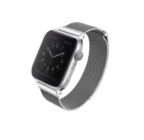 Ремешок из стали Uniq Dante Strap Mesh для Apple Watch 42мм/44мм. Цвет: серебристый