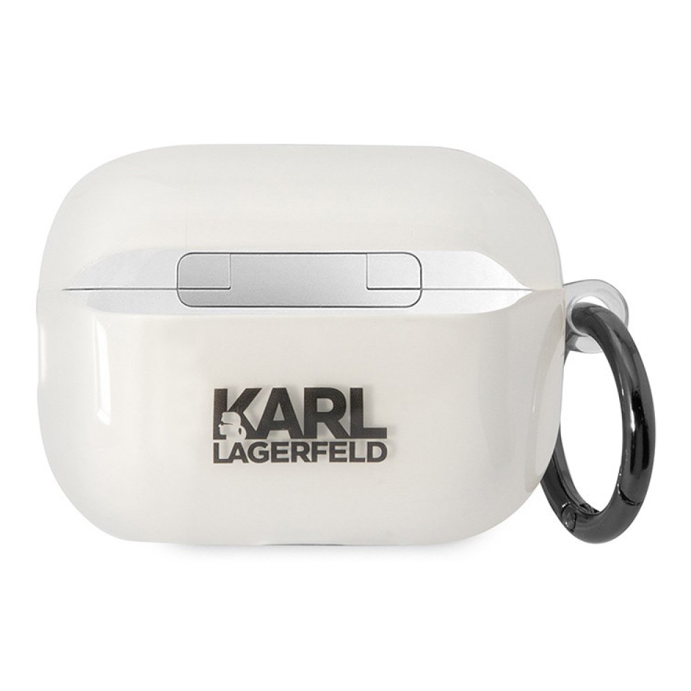 Чехол Lagerfeld NFT Karl для Airpods Pro 2 TPU с кольцом. Цвет: прозрачный