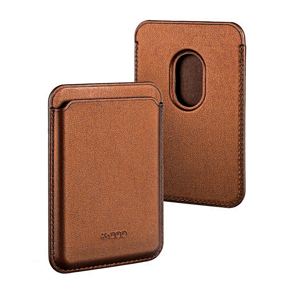 Чехол-бумажник K-Doo Leather Wallet Magsafe, кожаный. Цвет: коричневый