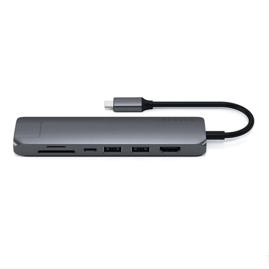Адаптер Satechi USB-C Slim Multiport с Ethernet Adapter. Цвет: "Серый космос"