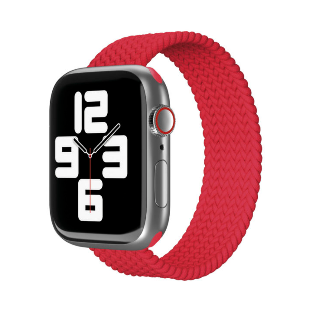 Ремешок нейлоновый плетёный VLP для Apple Watch 38мм/40мм/41мм, S/M, 2 шт. Цвет: красный