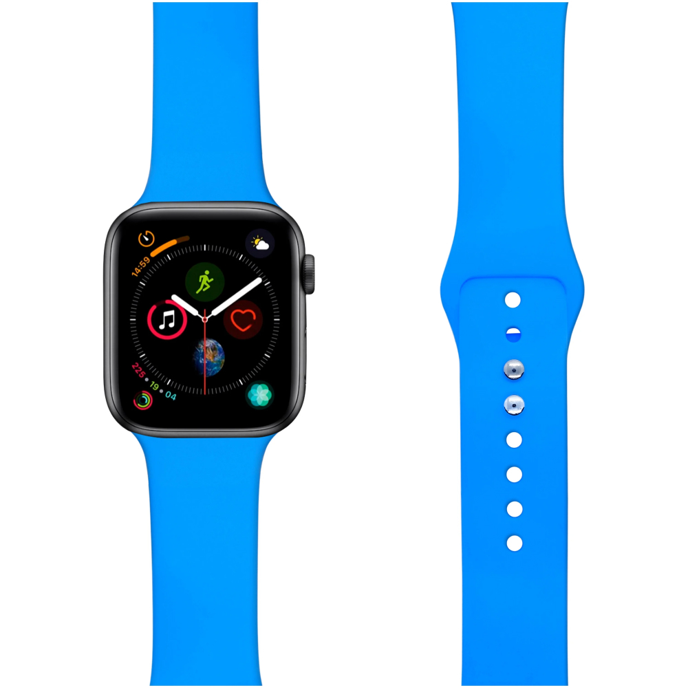 Ремешок силиконовый Lyambda Altair для Apple Watch 42мм/44мм. Цвет: синий