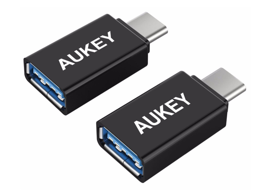 USB адаптер Aukey Type-c to USB-A 3.0 (2 шт). Цвет: черный