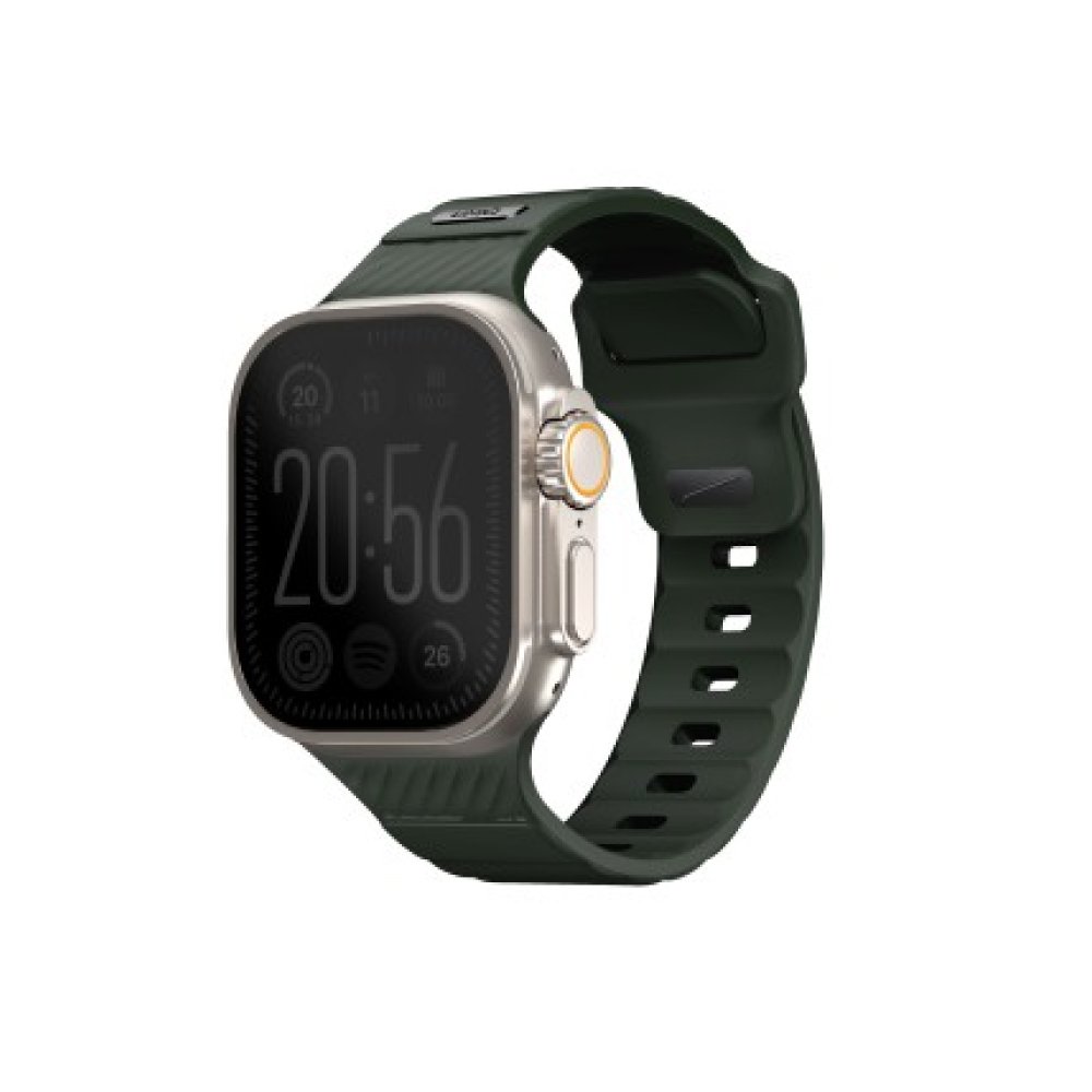 Ремешок силиконовый Uniq Stride FKM для Apple Watch 49мм/45мм/44мм/42мм. Цвет: зеленый