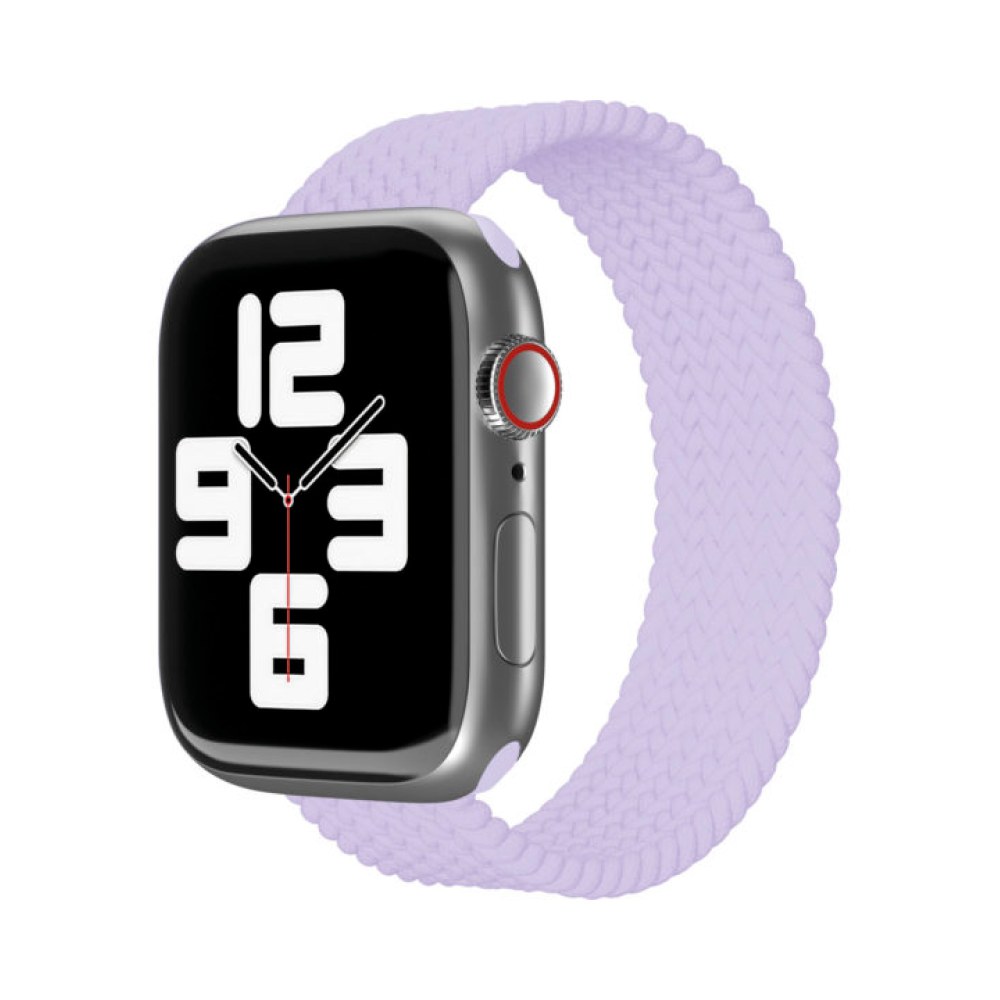 Ремешок нейлоновый плетёный VLP для Apple Watch 42мм/44мм/45мм, S/M, 2 шт. Цвет: фиолетовый