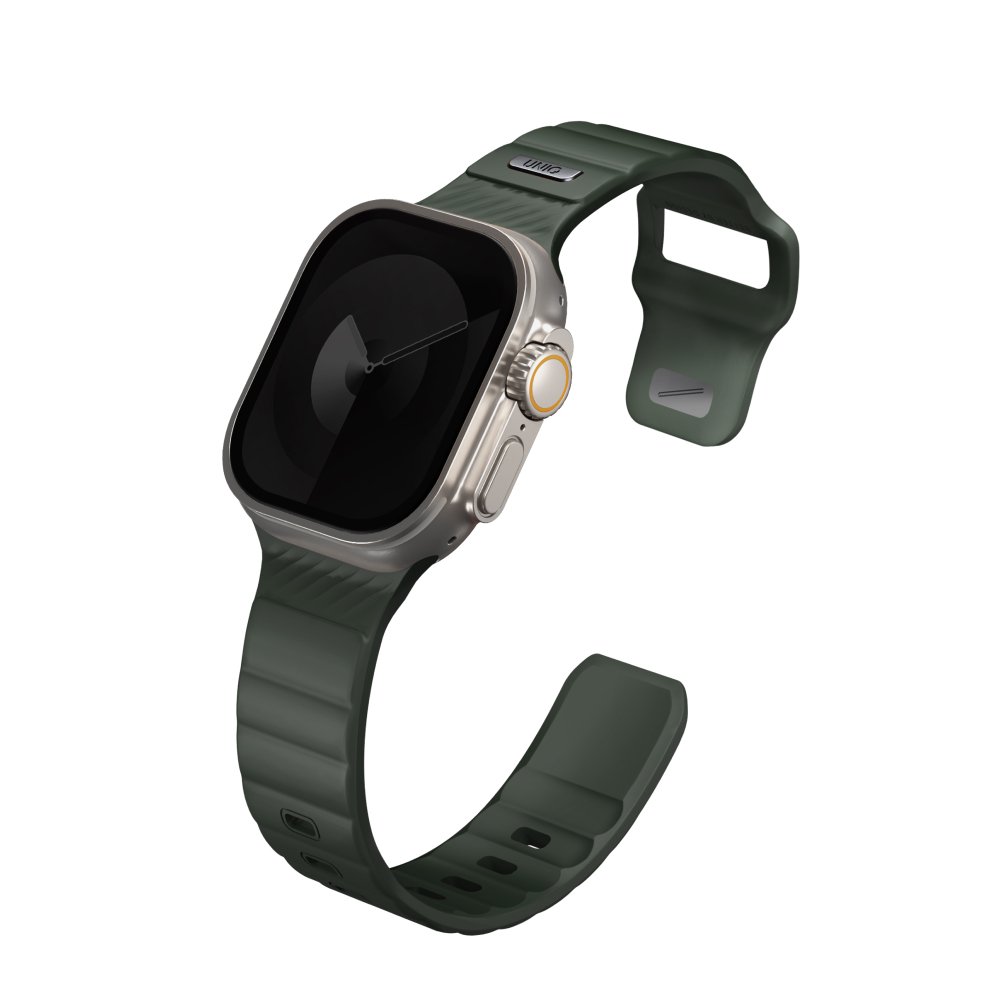 Ремешок силиконовый Uniq Stride FKM для Apple Watch 49мм/45мм/44мм/42мм. Цвет: зеленый