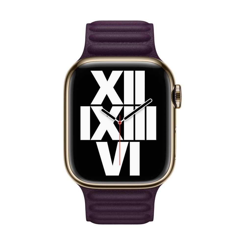 Кожаный браслет Apple для Apple Watch 41мм, размер S/M. Цвет: "Тёмная вишня"