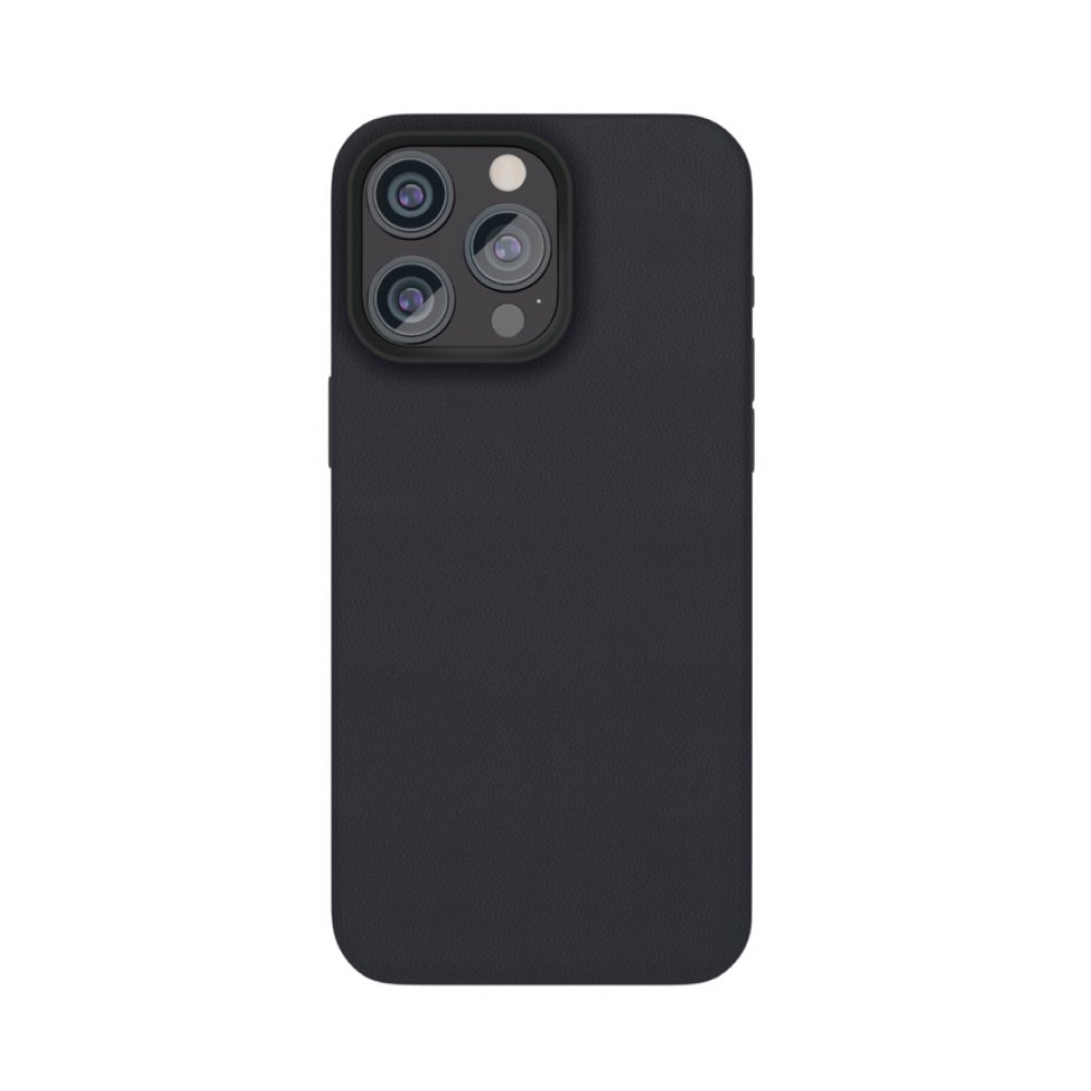 Чехол защитный vlp ecopelle case с MagSafe для iPhone 15 Pro Max. Цвет: чёрный