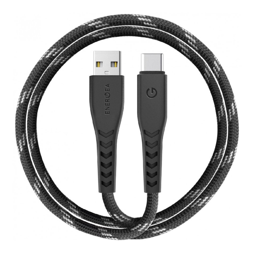 Кабель EnergEA NyloFlex USB-A - USB-C 5A 3м. Цвет: чёрный