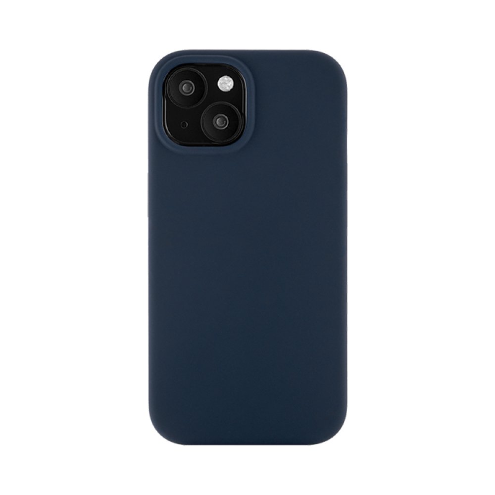 Чехол Ubear Touch Mag Case для iPhone 15, софт-тач силикон. Цвет: тёмно-синий
