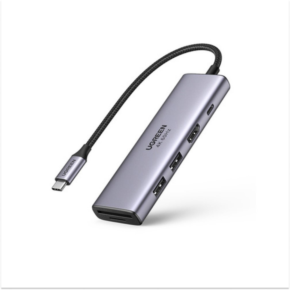 Хаб UGREEN CM511 USB-C Multifunction Adapter with PD Charging. Цвет: "Серый космос"
