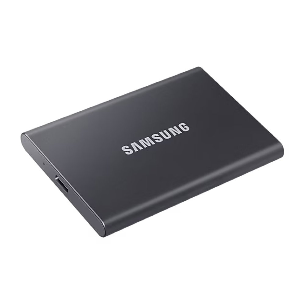Внешний SSD диск Samsung T7 R1050/W1000 Мб/сек, USB 3.2, 500Гб. Цвет: серый
