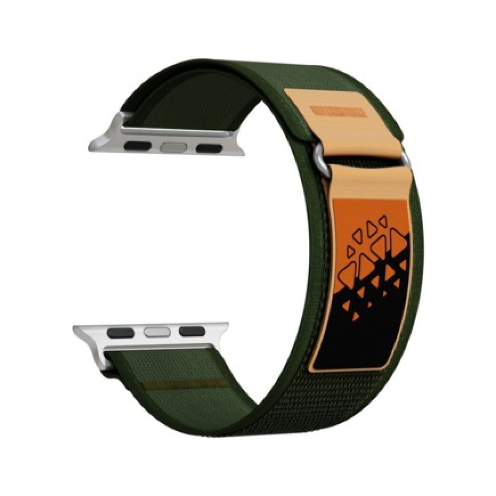 Ремешок нейлоновый Lyambda Premium Meleph для Apple Watch 42/44/45/49мм. Цвет: оливковый/зелёный