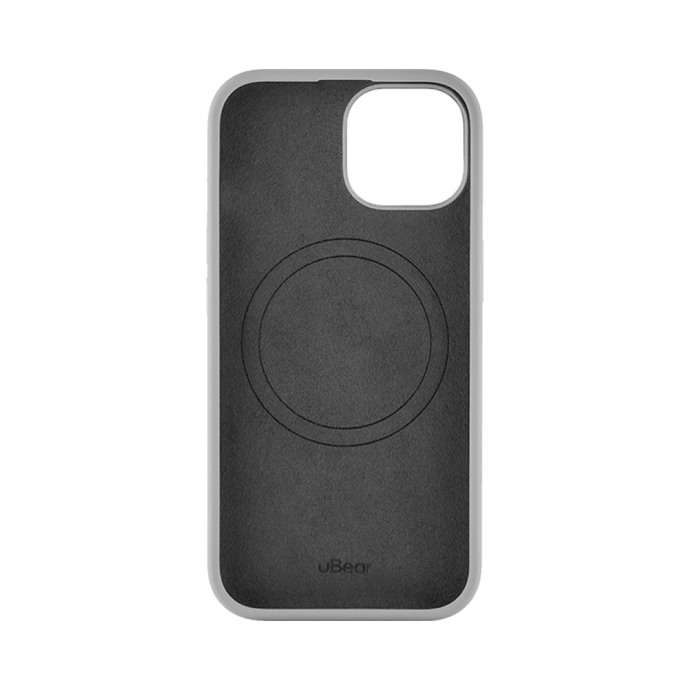 Чехол Ubear Touch Mag Case для iPhone 15, софт-тач силикон. Цвет: серый
