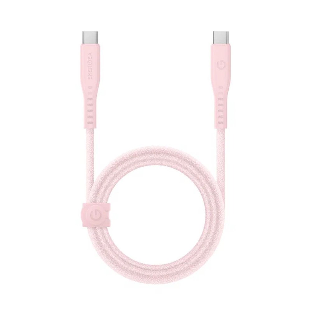 Кабель EnergEA FLOW USB-C — USB-C PD 240Вт, 5A, 1.5 м. Цвет: розовый