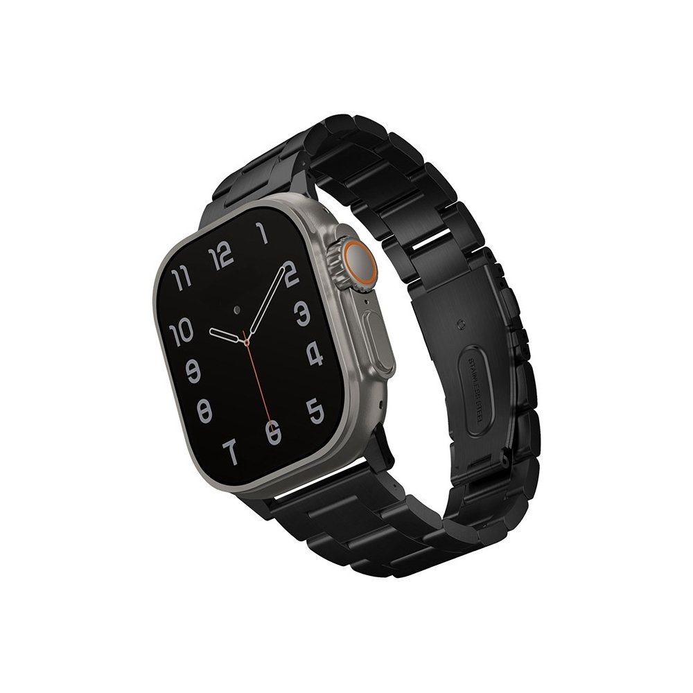 Ремешок из стали Uniq OSTA Steel Strap для Apple Watch 42/44/45/49мм. Цвет: черный