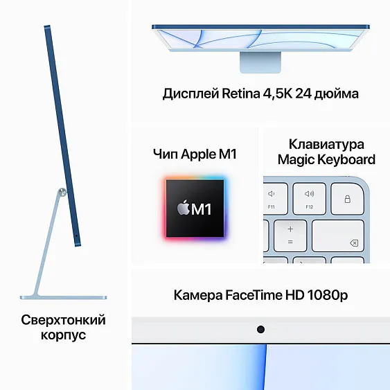 Apple iMac 24" (M1, 2021) 8CPU/8GPU/8GB/512GB SSD "Как новый" Цвет: Розовый