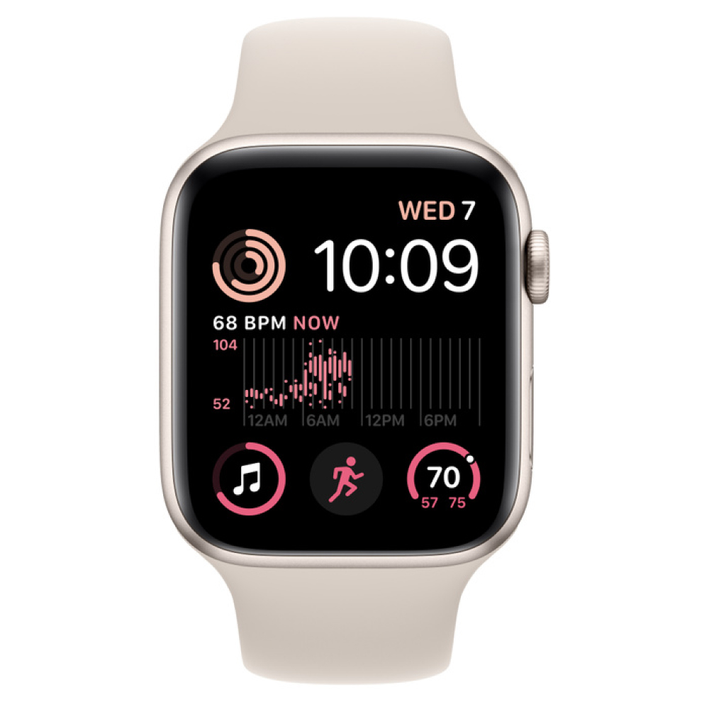 Apple Watch SE, 44мм, корпус из алюминия цвета "Сияющая звезда"