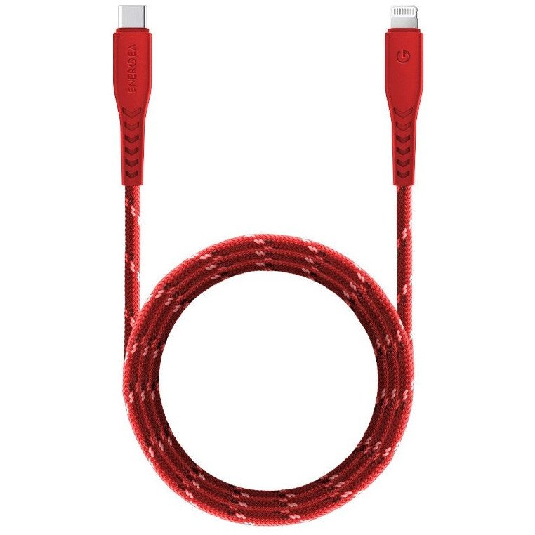 Кабель EnergEA NyloFlex USB-C - Lightning MFI 1.5м. Цвет: красный
