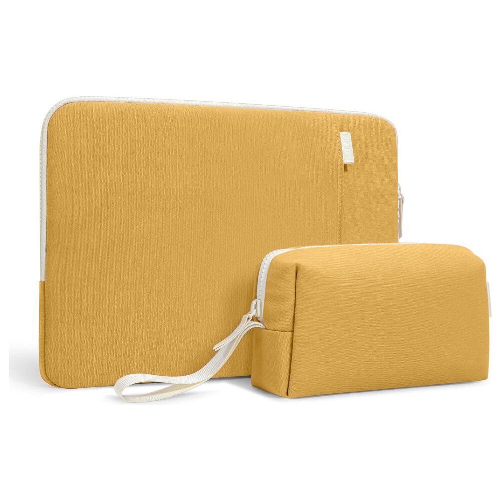 Чехол + органайзер Tomtoc TheHer Jelly Laptop Sleeve Kit A23 для MacBook Air/Pro 13". Цвет: жёлтый