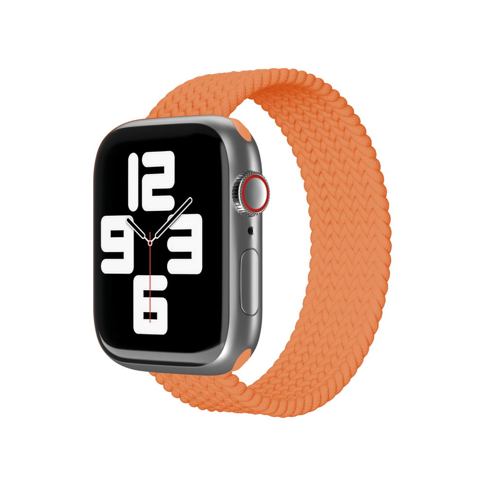 Ремешок нейлоновый плетёный VLP для Apple Watch 38мм/40мм/41мм, S/M, 2 шт. Цвет: оранжевый