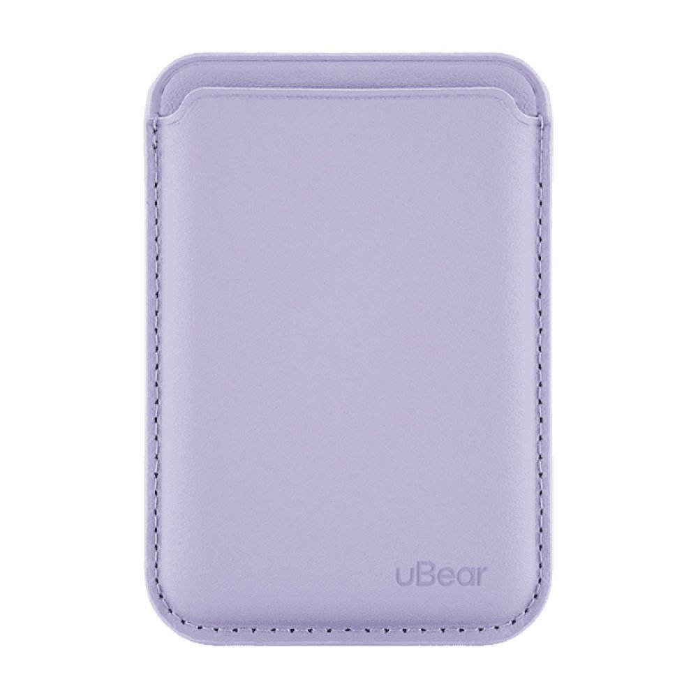 Магнитный бумажник Ubear Leather Shell Case с Magsafe, кожа. Цвет: лаванда