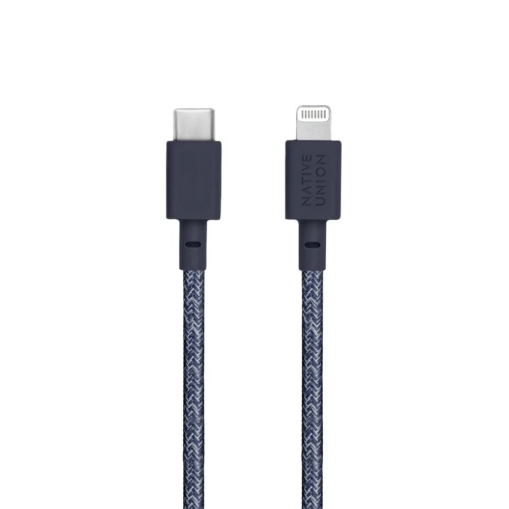 Кабель Native Union Lightning — USB-C, 1.2м. Цвет: индиго