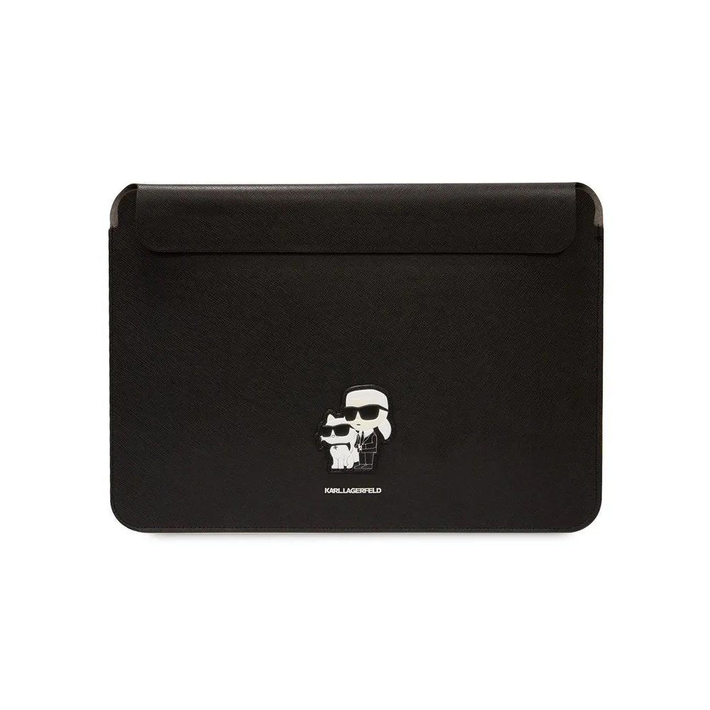 Сумка Lagerfeld Saffiano Sleeve NFT Karl & Choupette для ноутбуков 16". Цвет: чёрный