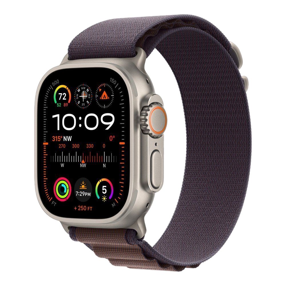 Apple Watch Ultra 2, 49мм, ремешок "Альпийская петля" цвета индиго