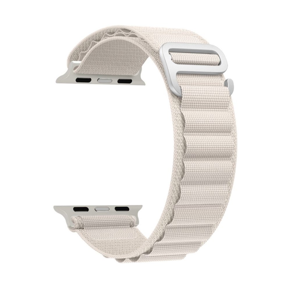 Ремешок нейлоновый Lyambda NAVI для Apple Watch 42/44/45/49мм. Цвет: светло-бежевый
