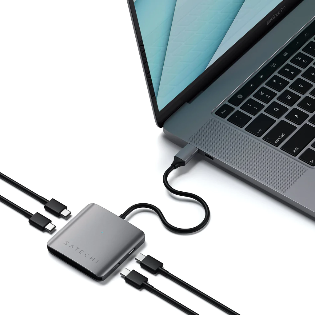 USB-хаб Satechi Aluminum, 4 порта USB-C. Цвет: "серый космос"