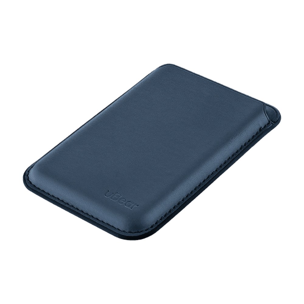 Магнитный бумажник Ubear Shell Case с Magsafe, эко-кожа. Цвет: тёмно-синий