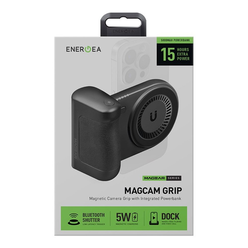 Портативный аккумулятор EnergEA Magear MagCam GRIP 5K, 5000mAh, 5W, Type-C 10W . Цвет:черный