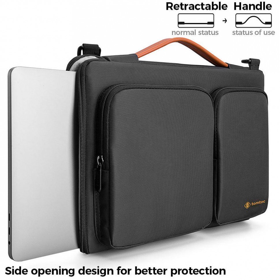 Сумка Tomtoc Defender Laptop Shoulder Bag A42 для ноутбуков 16". Цвет: чёрный