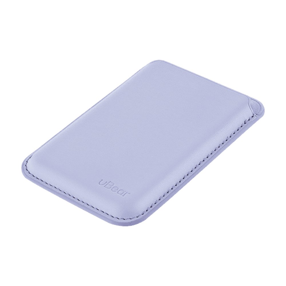 Магнитный бумажник Ubear Shell Case с Magsafe, эко-кожа. Цвет: лаванда