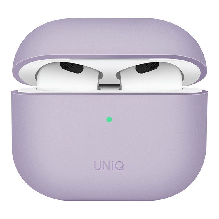 Чехол UNIQ Lino для AirPods 3, силикон. Цвет: лаванда