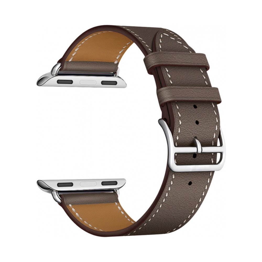 Ремешок кожаный Lyambda Minkar для Apple Watch 38мм/40мм. Цвет: серый