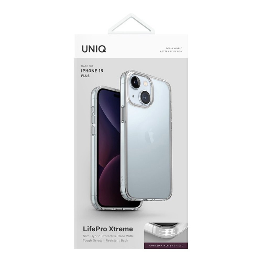 Чехол Uniq Lifepro Xtreme для iPhone 15 Plus. Цвет: прозрачный