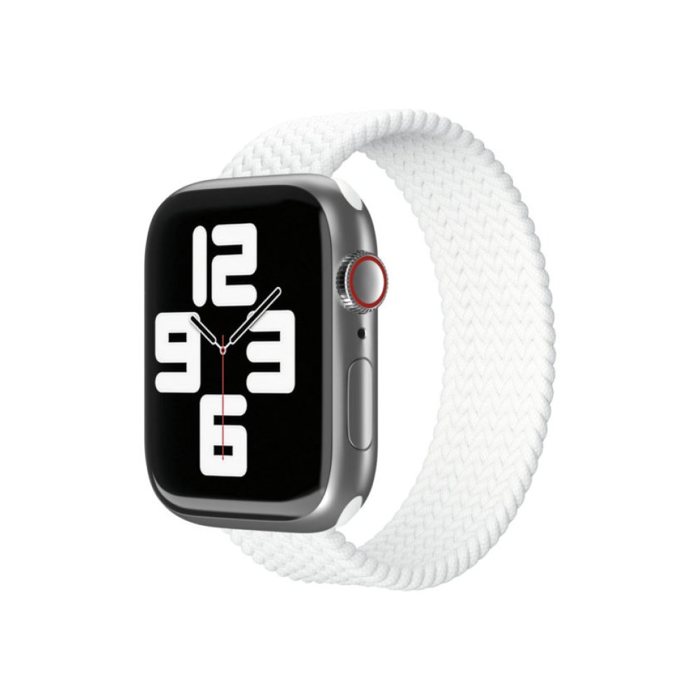 Ремешок нейлоновый плетёный VLP для Apple Watch 38мм/40мм/41мм, L/XL, 2 шт. Цвет: белый
