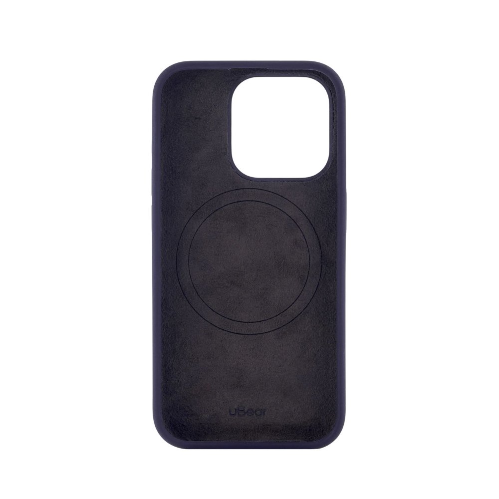 Чехол Ubear Touch Mag Case для iPhone 15 Pro, софт-тач силикон. Цвет: тёмно-фиолетовый