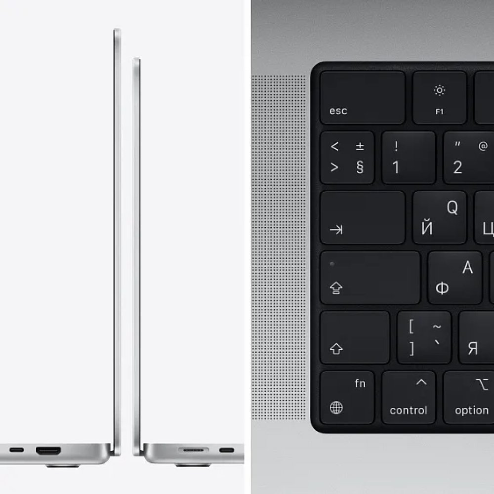 Ноутбук Apple MacBook Pro 14" (M1 Pro, 2021), 512 ГБ SSD, Серебристый