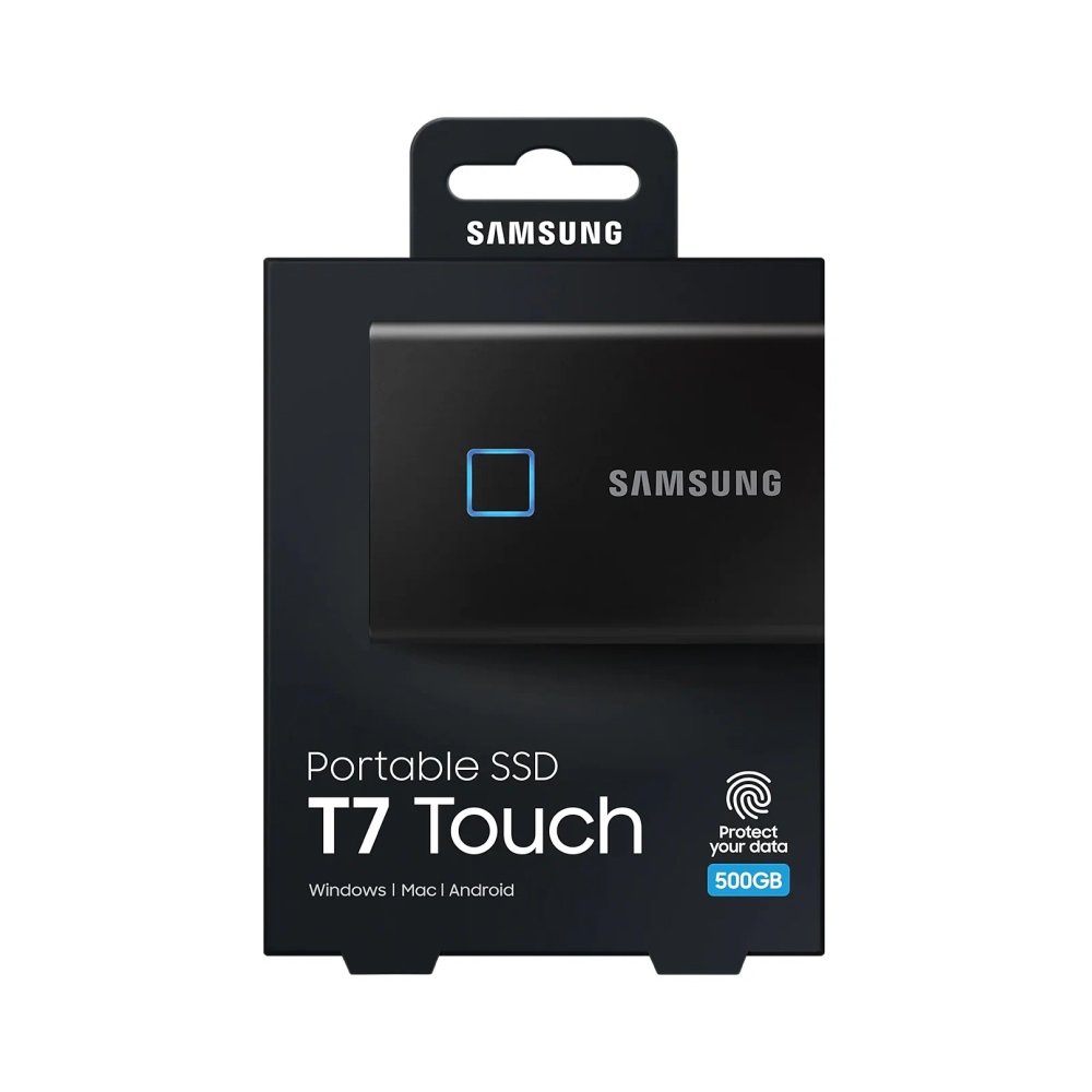 Внешний жесткий диск Samsung T7 Touch SSD, 500GB. Цвет: чёрный  
