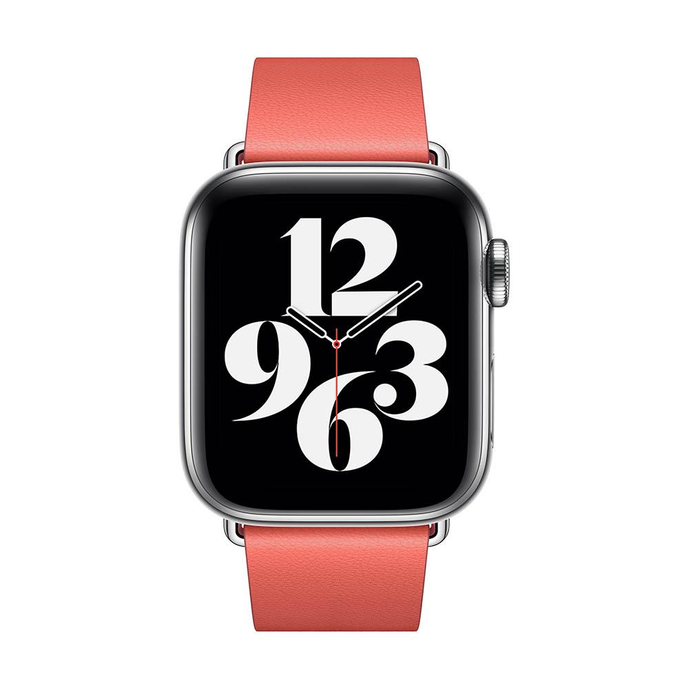 Кожаный ремешок Apple для Apple Watch с современной пряжкой 40мм, L. Цвет: "Розовый цитрус"