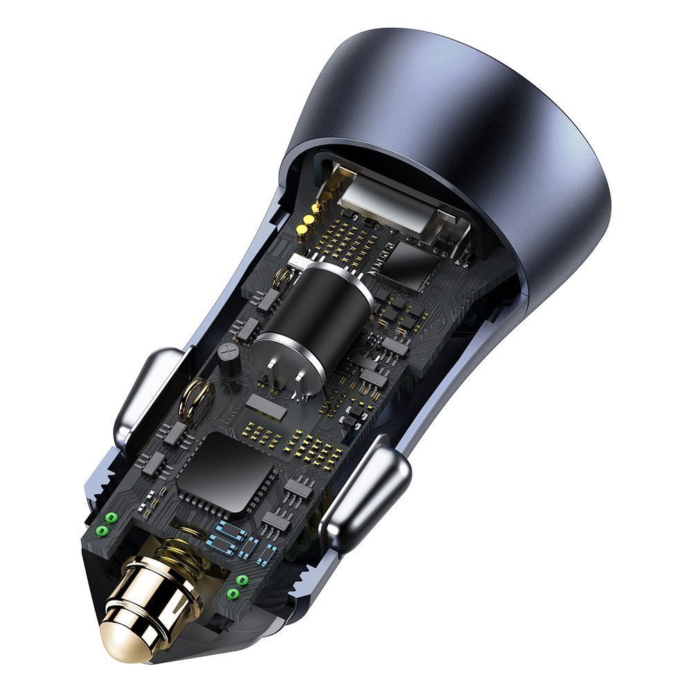 Автомобильное ЗУ Baseus Golden Contactor Pro Dual Quick Car Charger, 40Вт. Цвет: синий