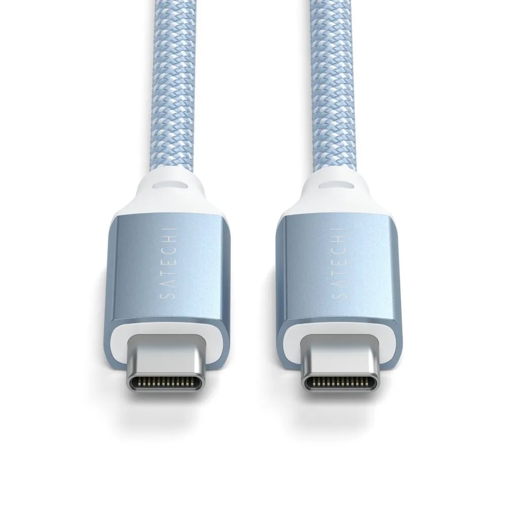 Кабель Satechi USB-C — USB-C, 100W, 2м. Цвет: синий