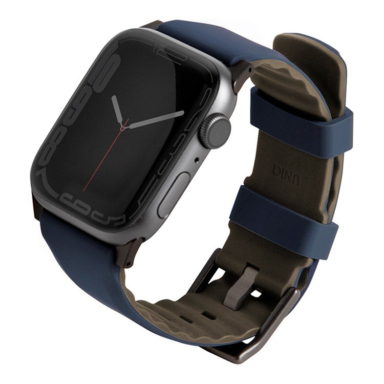 Ремешок силиконовый Uniq Linus для Apple Watch 44мм/42мм. Цвет: синий