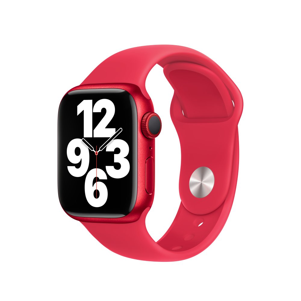 Спортивный ремешок Apple для Apple Watch 41мм, размер R. Цвет: красный